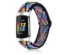 SUGARJAR Bracelet Nylon Élastiques pour Fit bit Charge 6/5,Doux & Respirants