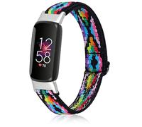 SUGARJAR Bracelets élastiques en nylon compatibles avec Fit Bit Luxe, bracelets de rechange souples et réglables pour tracker de fitness et de bien-être pour homme et femme