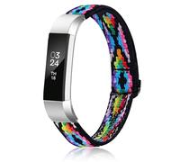 SUGARJAR Bracelets élastiques réglables en nylon compatibles avec Fit bit Alta/Alta HR - Bracelets de rechange extensibles pour traqueur de fitness, accessoire de sport pour homme et femme