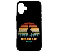 Sugarloaf Maine Vintage Sunset Sun Snowboard Snowboarder Coque pour iPhone 16 Plus