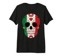 Sugarskull Dia De Los Muertos Jour des âmes Mexique T-Shirt Haut de Gamme