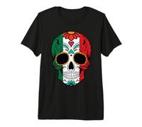 Sugarskull Dia De Los Muertos Jour des Morts Mexique T-Shirt Haut de Gamme