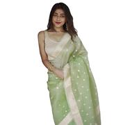 Sugathari Sari indien du Sud en soie Jacquard Art pour femme