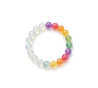sugerou Collier et bracelet de perles réactives aux UV, bijoux à changement de couleur activés par la lumière du soleil, accessoires de plage d'été pour femme, Petit, Résine, Pas de gemme