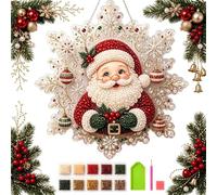 sugerou Kit attrape-soleil en fausses perles, décorations de Noël | Planche de flocon de neige en acrylique, bord en dentelle, 20 cm ou 25 cm, décoration murale de fenêtre, cadeau pour adultes