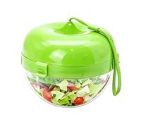 sugerou Salad Bowl with Lid and Fork Portable Food Container | Food grade plastic salad shaker with dual layers, designed for fresh meals on the go Green