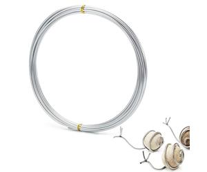 SUGERU® Fil de Aluminium Souple Loisir Creatif - 1mm x 28m, DIY Fil de Fer Tricotin,Fabrication Bijoux,Tricotin Manuel,Fil Metallique pour Bijoux,pour la Artisanat,Jardin (3mm x 10m - argent)