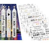 Sugeru Lot de 6 Tatouages de Noël (Plus de 200 Motifs) - Format A5, Impression par Transfert d'Eau | Film Coulissant pour Bougie | Autocollant de Noël | Décoration de Pâques, Bougie de l'Avent