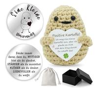 Sugeru Pommes de terre positives Pocket Hug, cadeau porte-bonheur et poupée créative en laine à tricoter, cadeau de motivation, bon cadeau de rétablissement, cadeau d'anniversaire pour la
