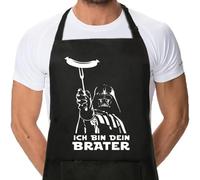Sugeru Tablier de cuisine, motif Star Wars, avec 2 poches, pour homme et femme, imperméable, pour la cuisine, la pâtisserie, les barbecues, pour la maison, le restaurant, réglable, Dark Vador)