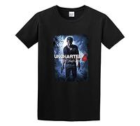 SUGI-YOUNG Men's T-Shirts Uncharted 4 A Thiefs End Black M