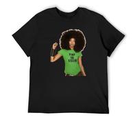 SUGI-YOUNG Unisex T-Shirt Erykah Badu Pimp The System Baduizm Mama's Soul Music R&B Black 3XL