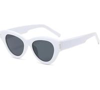 Suglasses Womes Fashio WOME Suglasses Retro Shades Me Su Glasses, White Grey, A