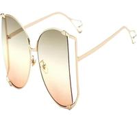 Suglasses Womes Half Roud Suglasses WOME Fashio Big Frame Grat Su Lunettes Female Uisex, B, A