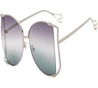 Suglasses Womes Half Roud Suglasses WOME Fashio Big Frame Grat Su Lunettes Female Uisex, C, A