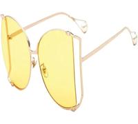 Suglasses Womes Half Roud Suglasses WOME Fashio Big Frame Grat Su Lunettes Female Uisex, M, A