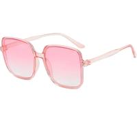 Suglasses Womes Retro Big Square Frame Suglasses Woma Vitage Grat Su Lunettes Femelle Clear Les Noir Blanc, H, A