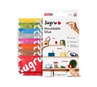 Sugru by Tesa - Lot de 8 colles multi-usages moulables pour fixation créative et fabrication : rouge, bleu, jaune, gris, vert, marron, orange et rose