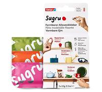 Sugru by tesa - Pâte Fixante Polyvalente à Modeler en Lot de 3 x 3.5 g - Pâte Durcissante Adhésive Polyvalente pour Décorer, Coller, Réparer, et pour Bricolage Créatif - Rose, Orange et Vert
