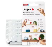 Sugru by tesa - Pâte Fixante Polyvalente à Modeler en Lot de 3 x 3.5 g - Pâte Durcissante Adhésive Polyvalente pour Décorer, Coller, Réparer, et pour Bricolage Créatif - Blanc