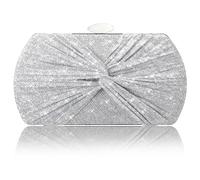 Suhatjia Pochette de soirée en strass pour femme, pochette pour soirée, mariage, bal de fin d'année, Argenté - Strass