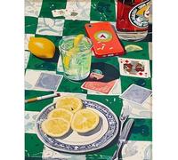 SUHEFAFA Peinture par numéros pour adultes - Poker Peinture par numéros Diy pour adultes, toile en peinture acrylique et kit de 3 pinceaux Cadeau pour la décoration de la maison Sans cadre (40×50cm)