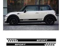 SUHNGE Autocollants Vinyle De Voiture pour Mini C.o.o.p.e.r R53 R55 R56 R57 R58, Jupe De Bande Latérale De Corps Course Voiture Bandes Latérales du Corps pour Voitures Décalcomanie