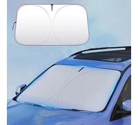 SUHNGE Personnalisé Pare-soleils pour Pare-Brise Avant Voiture pour V.W Tiguan 2016-2021, Pare Brise Avant Voiture Pliable Intérieur, Pare Soleil Protection Bloque Les Rayons UV et la Chaleur