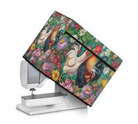 Suhoaziia Housse de protection universelle pour machine à coudre Singer, Brother et Janome avec poches, Jardin de coq de poulet, Trousse de beauté