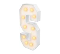 SuhoFutus Lettre lumineuse LED, gigantesques lettres lumineuses, pour décoration d'anniversaire, avec 10 ampoules LED (lumière chaude 2000-3000 K), autoportantes, pour anniversaire, mariage, jubilé