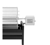 SuhoFutus Moteur de barbecue 25 W en acier inoxydable, inoxydable et durable pour brochettes et barbecue pivotant, avec barre d'entraînement de 5 cm, idéal pour le jardin, le camping et les fêtes de