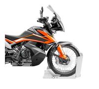 SuhoFutus Support de transport arrière de moto pour roue avant et arrière, convient pour les pneus d'une largeur de 14,5 cm, capacité de charge maximale de 500 kg (gris argenté)