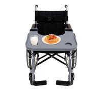 SuhoFutus Table de fauteuil roulant avec porte-gobelets, plateau de fauteuil roulant pour manger, lire et écrire, plateau amovible pour fauteuil roulant avec fixation , pour distance des accoudoirs de