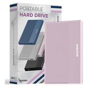 SUHSAI Disque Dur Externe 120 Go HDD de Sauvegarde de données - Extension de mémoire 2,5" Disque Dur Portable USB 3.0 Compatible avec Mac, Ordinateur de Bureau, PC, PS4, PS5, Console de Jeu (Rose)