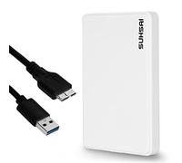 SUHSAI Disque Dur Externe 500 Go, 2,5 Pouces, USB 3.0 pour Le Jeu - Blanc