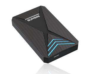SUHSAI Disque Dur Externe de Jeu 1 to avec lumière RVB USB 3.0 Disque Dur Portable pour Extension de Stockage de données Disque Dur 2,5 HDD pour PC, Ordinateur Portable, Mac, Console de Jeu, PS4, PS5