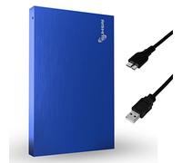SUHSAI Disque Dur Externe Portable 320Go HDD de Sauvegarde 2,5" Disque Dur Externe USB 3.0 Stockage de données, Compatible pour Ordinateur Portable, PC, Mac, fenêtre, Console de Jeu - Bleu