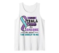 Suicide Prevention Wear Teal Purple Someone Meant The World Débardeur