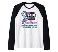 Suicide Prevention Wear Teal Purple Someone Meant The World Manche Raglan