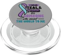 Suicide Prevention Wear Teal Purple Someone Meant The World PopSockets PopGrip pour MagSafe