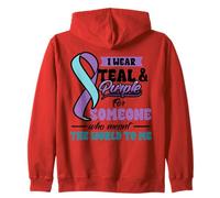 Suicide Prevention Wear Teal Purple Someone Meant The World Sweat à Capuche