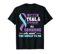 Suicide Prevention Wear Teal Purple Someone Meant The World T-Shirt