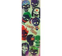 Suicide Squad - Affiche de porte - Visages + 1 paquet de tesa Powerstrips® - contenu 20 pièces