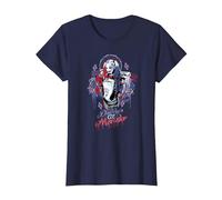 Suicide Squad Harley Quinn Bad Girl T-Shirt, Femme, Bleu Marine, XS