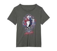 Suicide Squad Harley Quinn Bad Girl T-Shirt, Femme Grandes Tailles, Asphalte, 2X