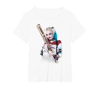 Suicide Squad Harley Quinn Bat at You T-Shirt, Femme Grandes Tailles, Blanc, 3X