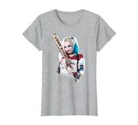Suicide Squad Harley Quinn Bat at You T-Shirt, Femme, Gris Chiné, XL