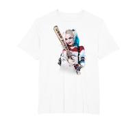 Suicide Squad Harley Quinn Bat at You T-Shirt, Homme Grandes Tailles, Blanc, 4X Tall