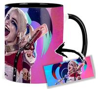 Suicide Squad Harley Quinn Margot Robbie Tasse Ceramique Intérieure et Poignée Noire Mug