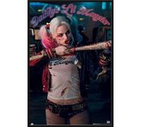 Suicide Squad - Poster - Harley Quinn - Daddys Lil Monster + cadre interchangeable, Shinsuke® Maxi plastique noir, vitre acrylique